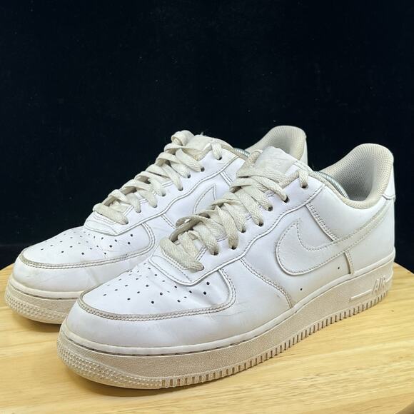 Nike Air Force 1 '07 Low Triple White Shoes Sneakers Men's Size 10 CW2288-111 - Picture 3 of 10